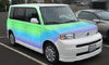 rainbow wrap car